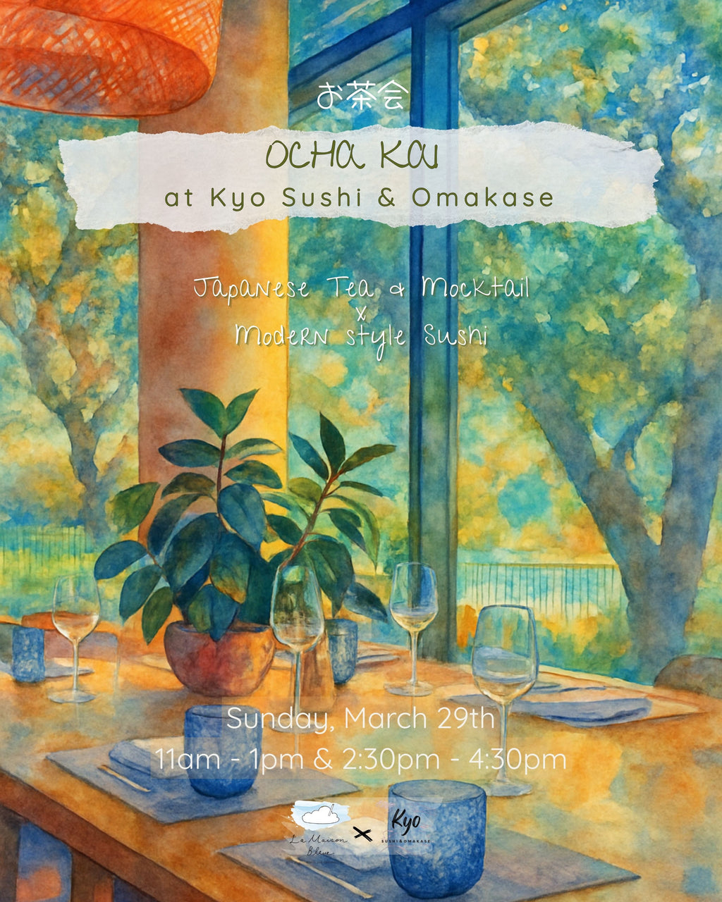 Ocha Kai at Kyo Sushi & Omakase March 29th